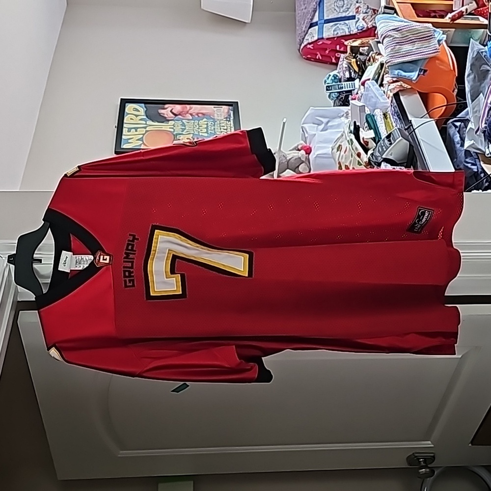 Disney 7 Dwarves GRUMPY football jersey XL